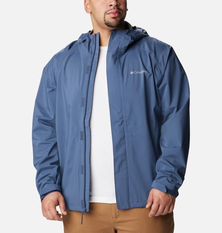 Men's Columbia Earth Explorer Shell Jackets Navy | Plus Size CA-M4386